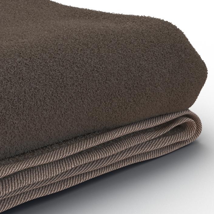 3D model Towel Brown with Fur