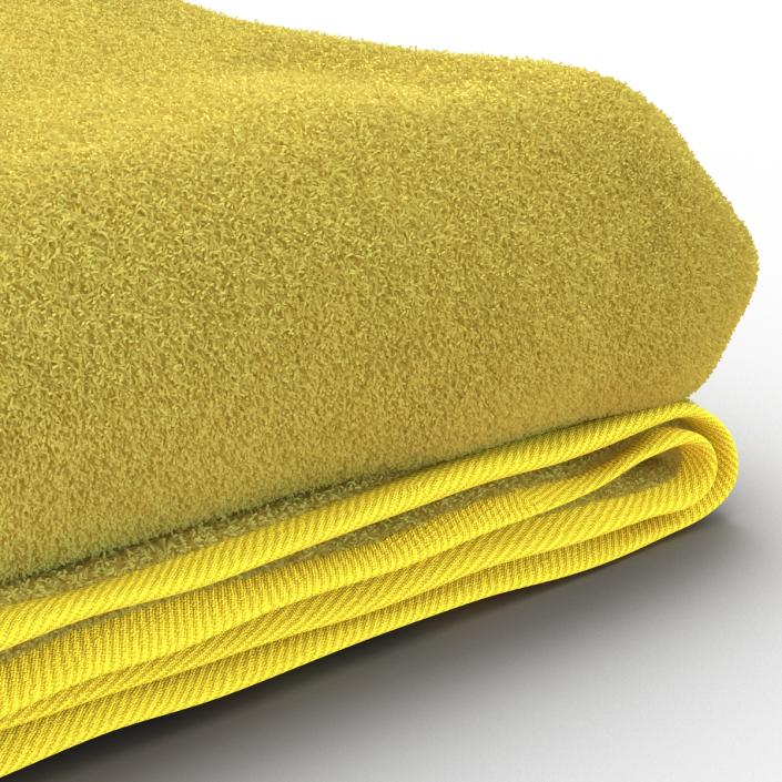 3D Towel Yellow with Fur