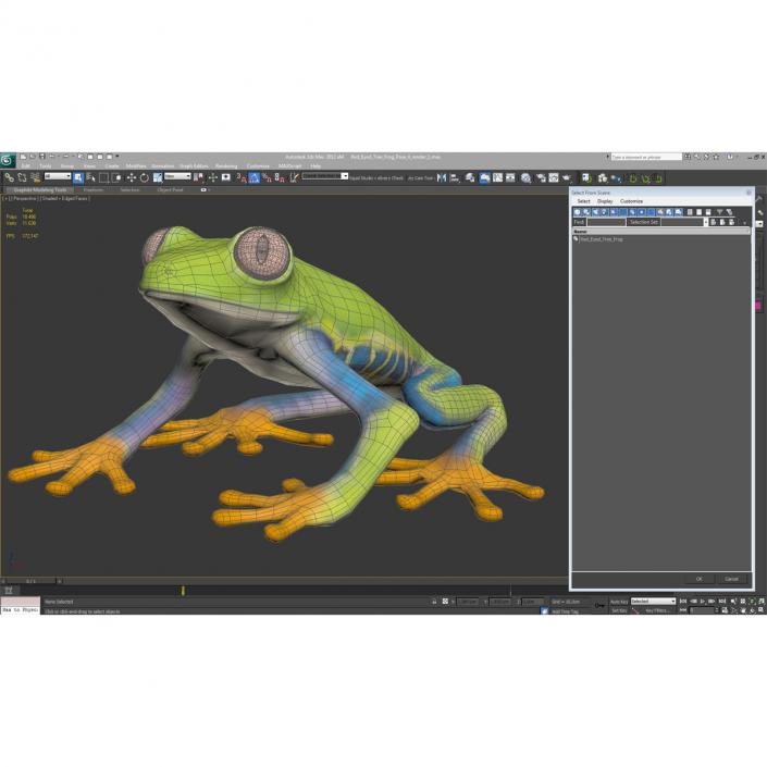 3D model Red Eyed Tree Frog Pose 4