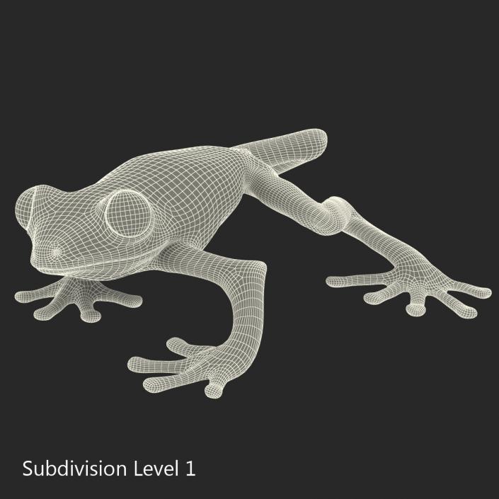 3D model Red Eyed Tree Frog Pose 3