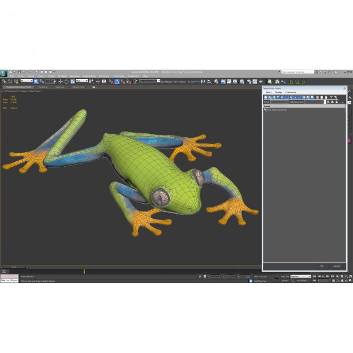 3D model Red Eyed Tree Frog Pose 3