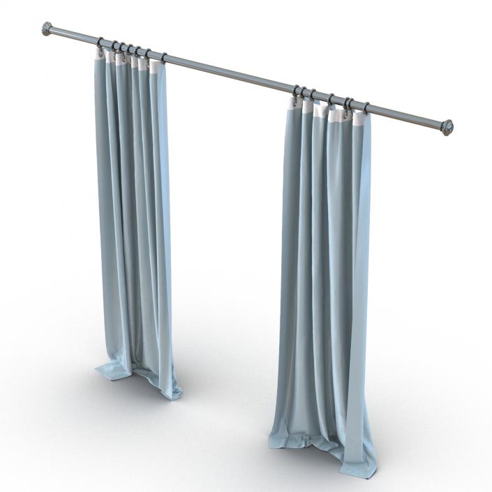 Curtain 5 Blue 3D model