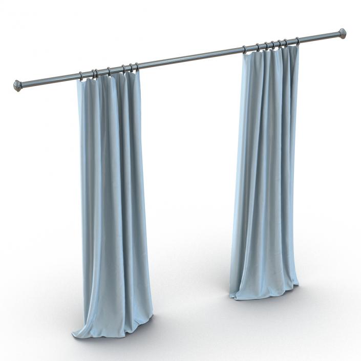 Curtain 5 Blue 3D model