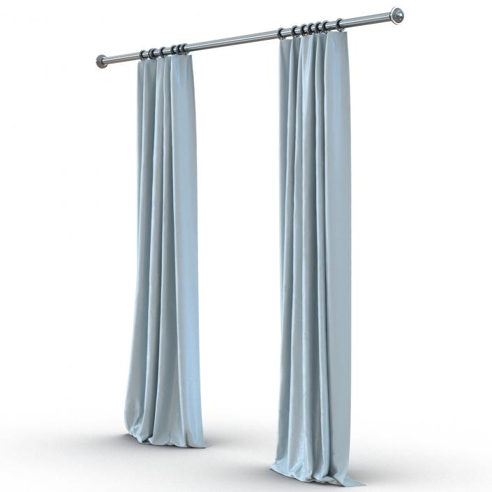 Curtain 5 Blue 3D model