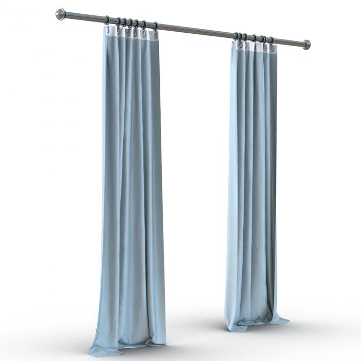 Curtain 5 Blue 3D model