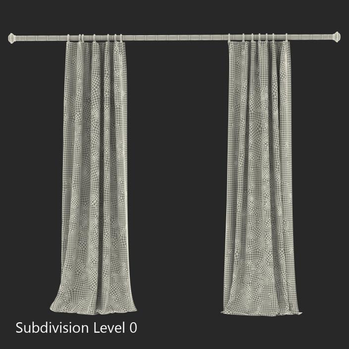 Curtain 5 Blue 3D model