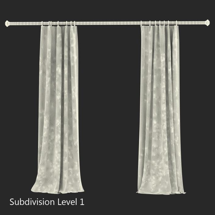 Curtain 5 Blue 3D model