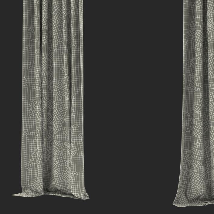 Curtain 5 Blue 3D model