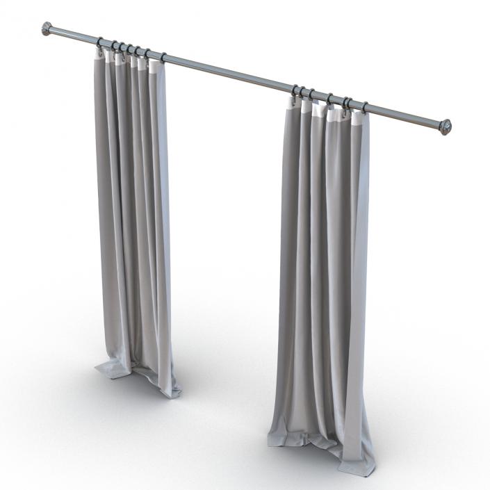 Curtain 5 Gray 3D model