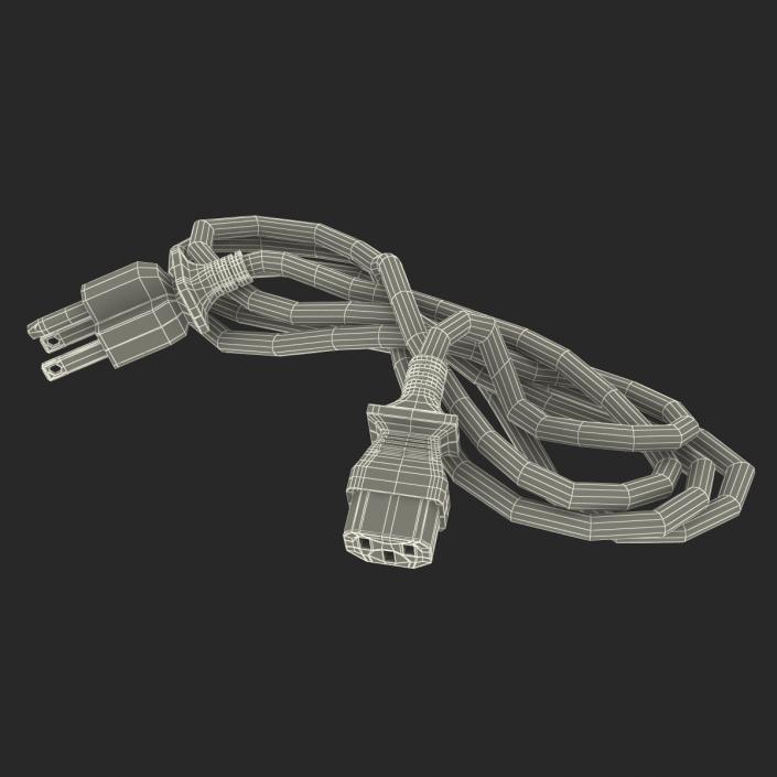 US Power Cord White 3D model