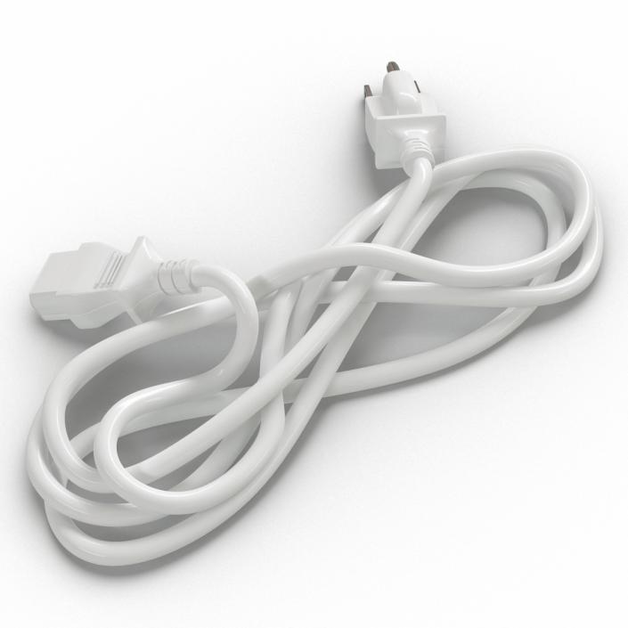 US Power Cord White 3D model