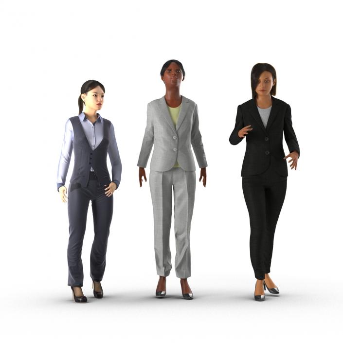 3D model Rigged Business Womans Collection 2