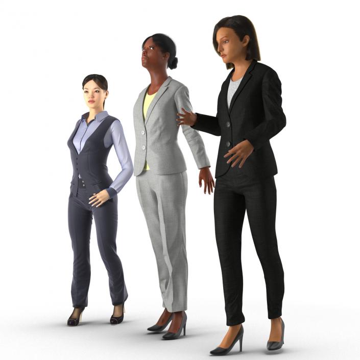 3D model Rigged Business Womans Collection 2