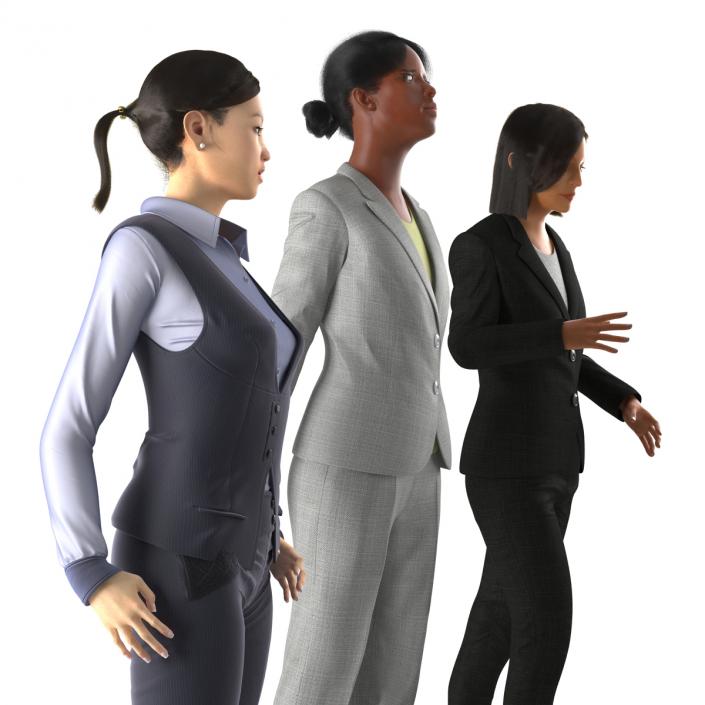 3D model Rigged Business Womans Collection 2