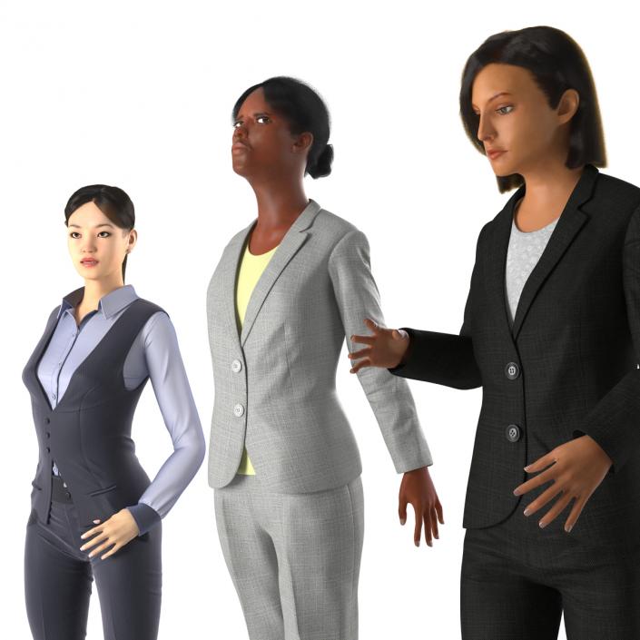 3D model Rigged Business Womans Collection 2