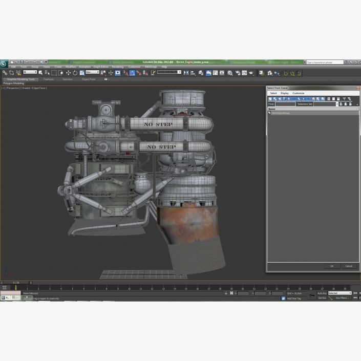 3D Rocket Engine model