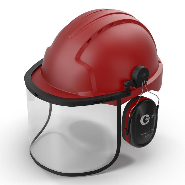 Safety Helmet 2 Red 3D model