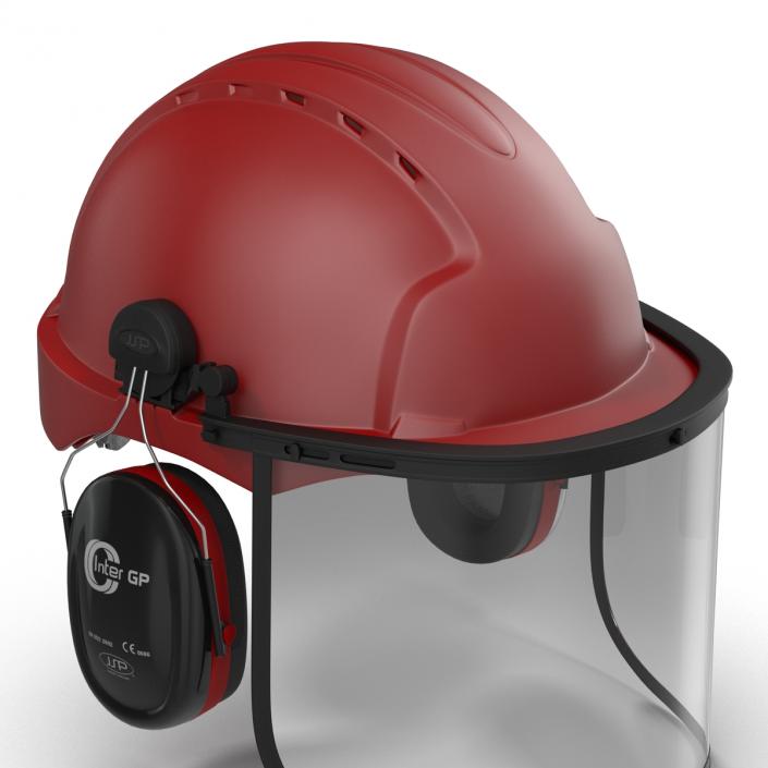 Safety Helmet 2 Red 3D model