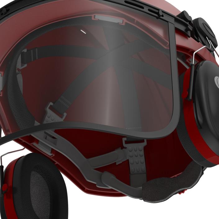 Safety Helmet 2 Red 3D model