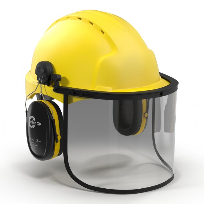 Safety Helmet 2 Yellow 3D