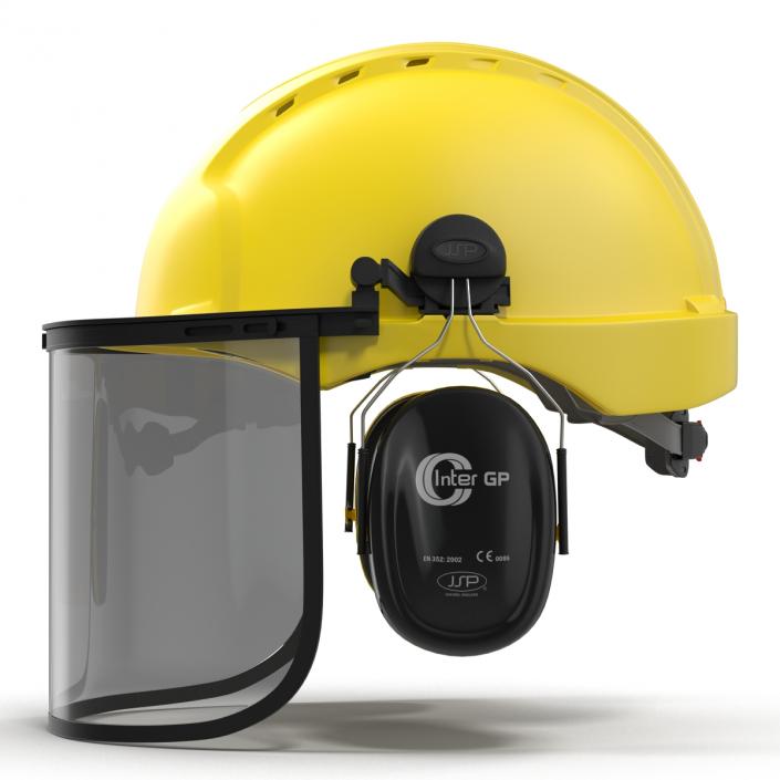 Safety Helmet 2 Yellow 3D