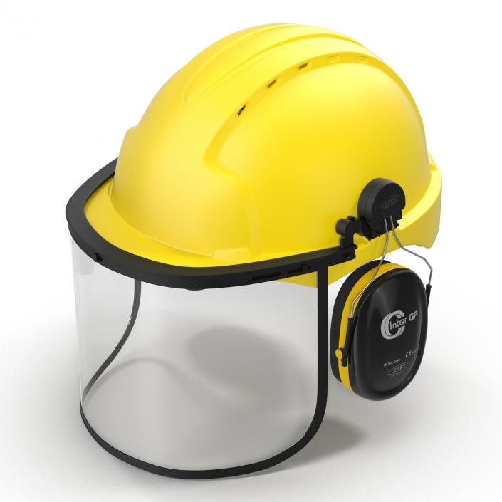 Safety Helmet 2 Yellow 3D