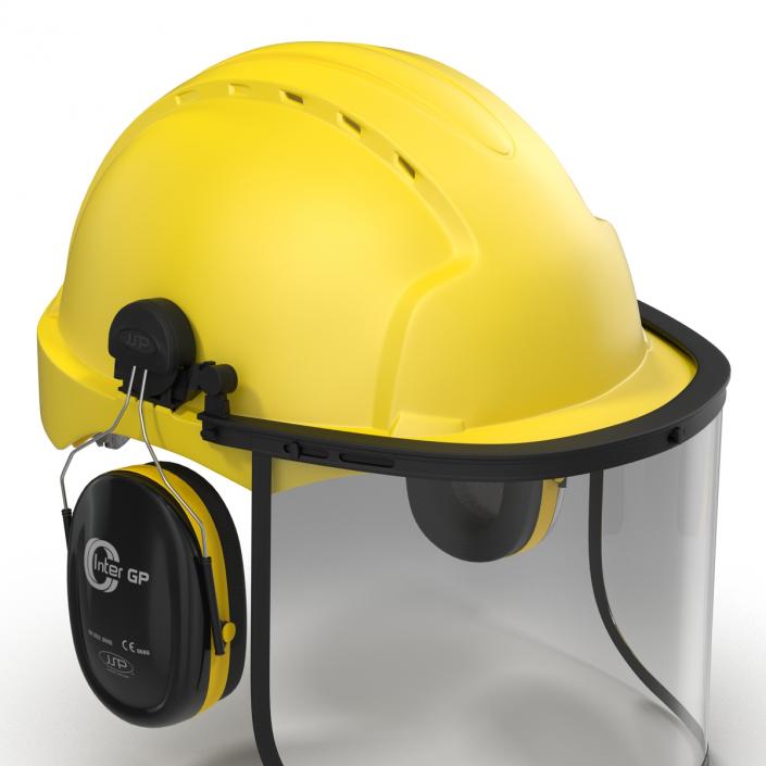 Safety Helmet 2 Yellow 3D