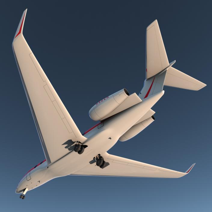 3D model Business Jet Gulfstream G650 Rigged