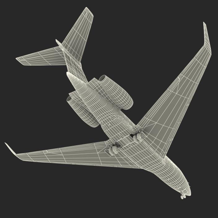 3D model Business Jet Gulfstream G650 Rigged