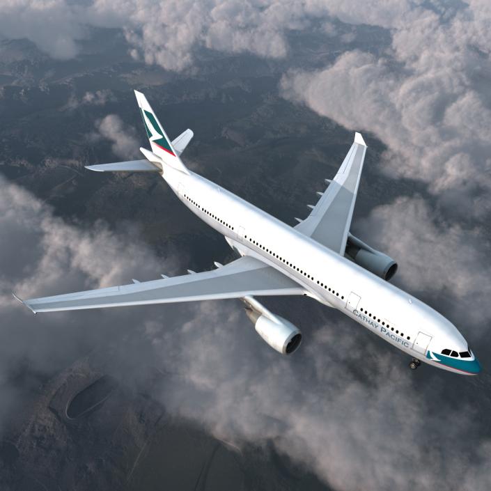 Jet Airliner Airbus A330-200 Cathay Pacfic 3D