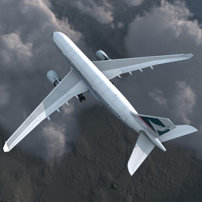 Jet Airliner Airbus A330-200 Cathay Pacfic 3D