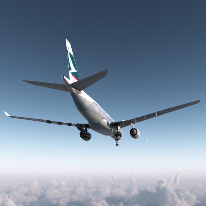 Jet Airliner Airbus A330-200 Cathay Pacfic 3D