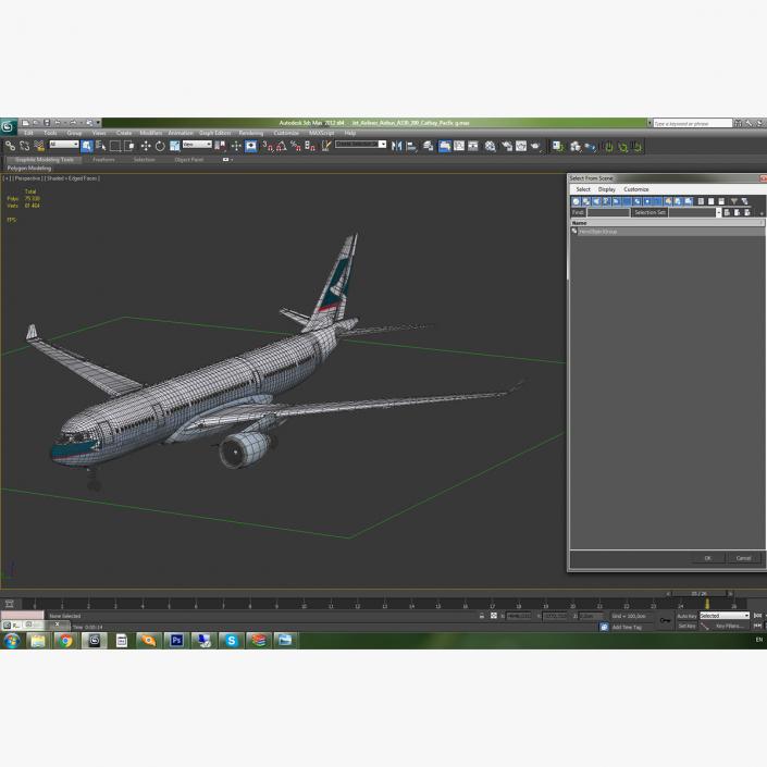 Jet Airliner Airbus A330-200 Cathay Pacfic 3D