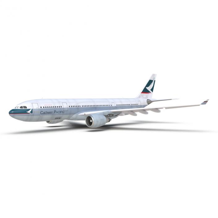 Jet Airliner Airbus A330-200 Cathay Pacfic Rigged 3D model