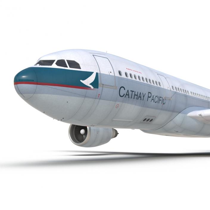 Jet Airliner Airbus A330-200 Cathay Pacfic Rigged 3D model