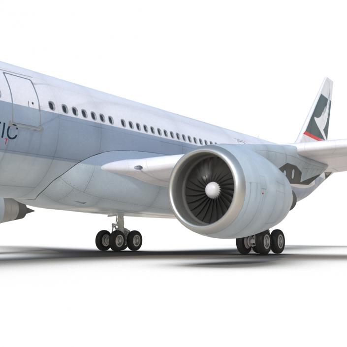 Jet Airliner Airbus A330-200 Cathay Pacfic Rigged 3D model