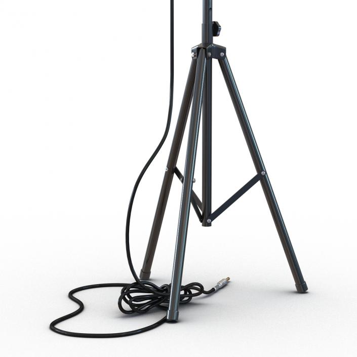 Studio Microphone and Stand 3D