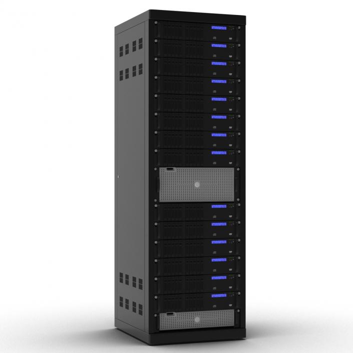 3D Generic Servers in Rack model