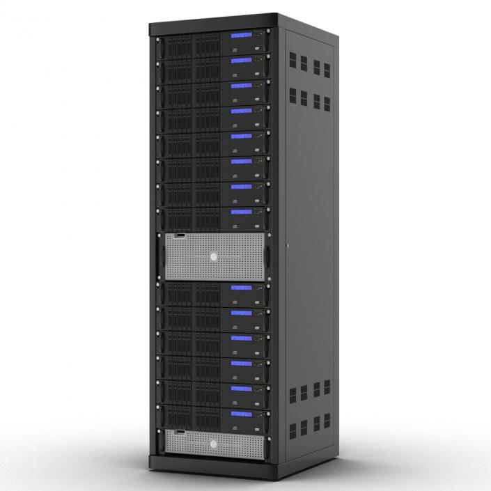 3D Generic Servers in Rack model