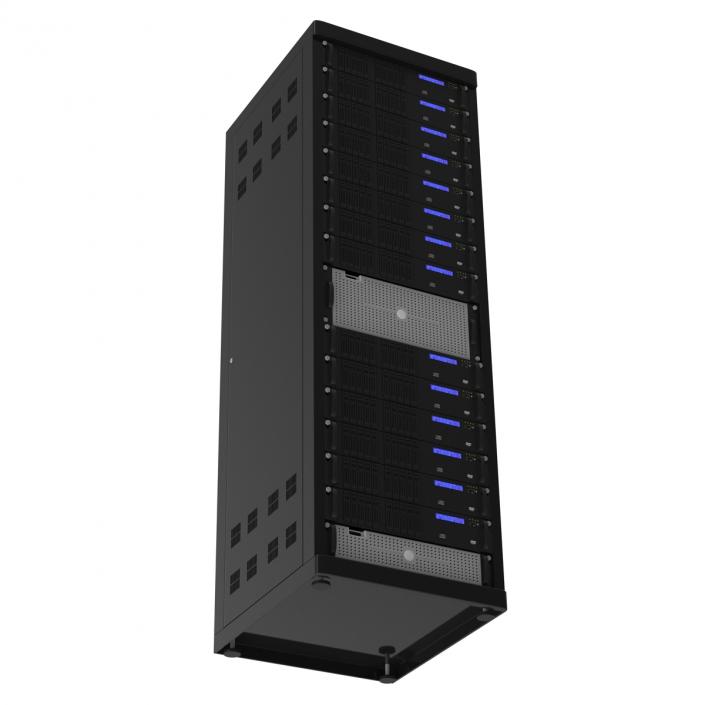 3D Generic Servers in Rack model