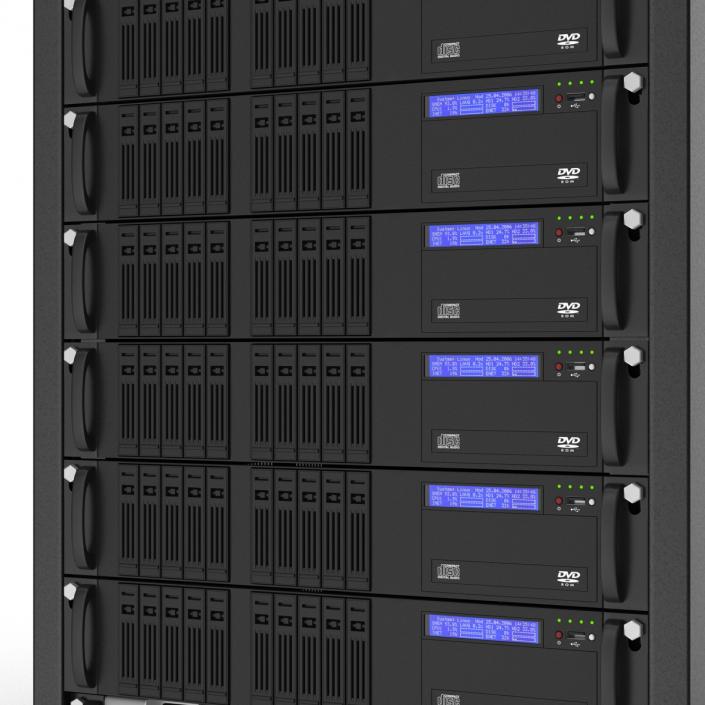 3D Generic Servers in Rack model