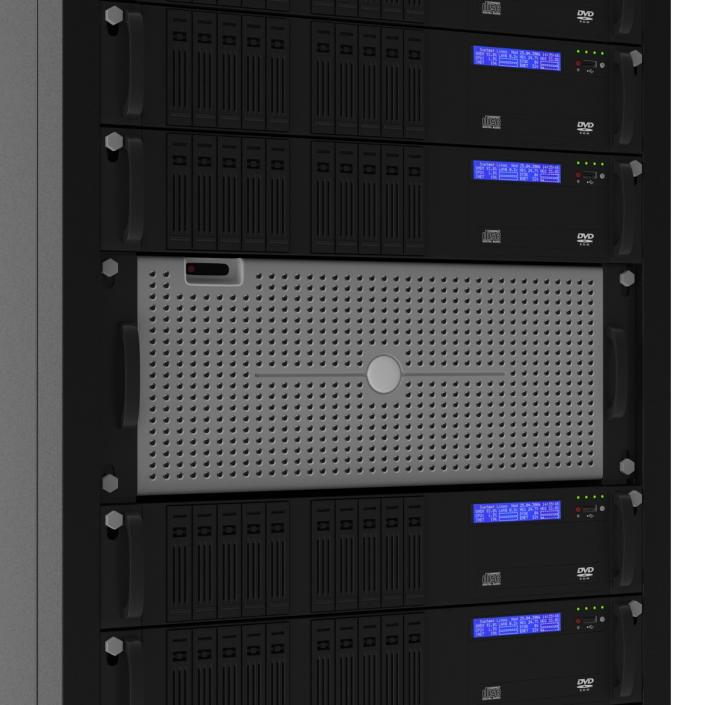 3D Generic Servers in Rack model