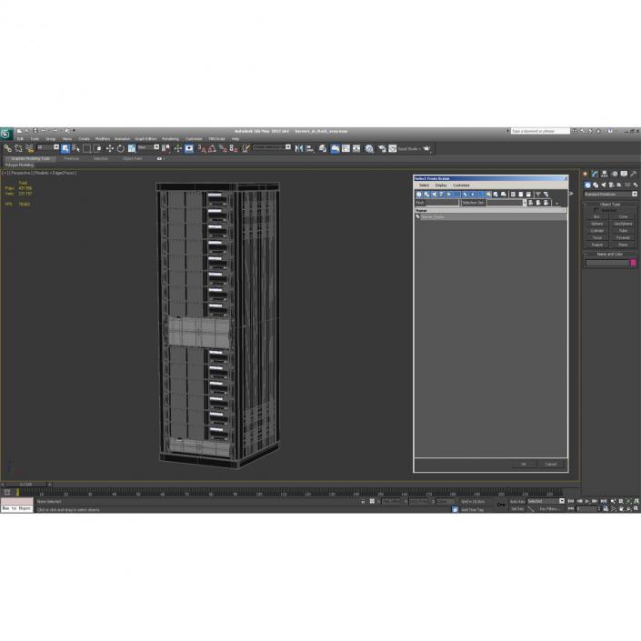 3D Generic Servers in Rack model