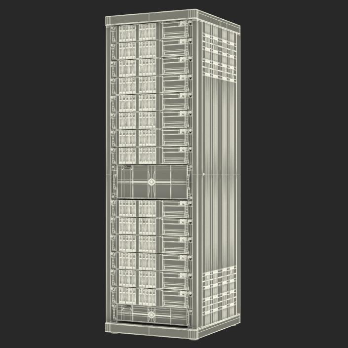 3D Generic Servers in Rack model