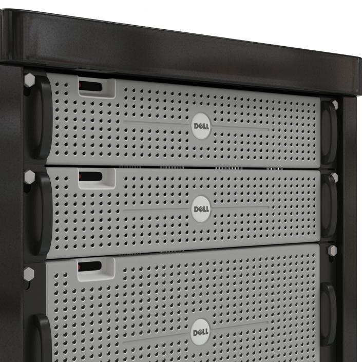 3D model Dell Servers in Rack