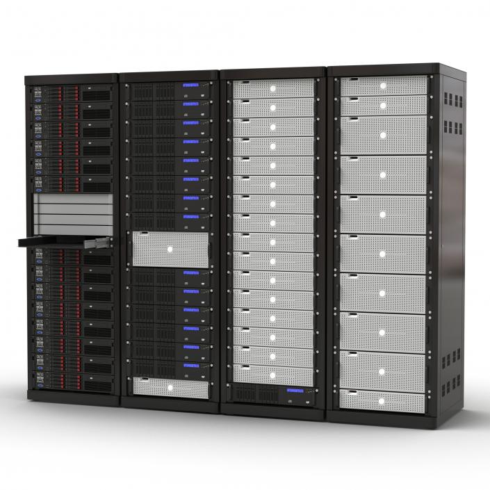 Generic Server Racks Set 3D model