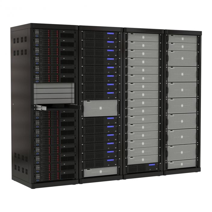 Generic Server Racks Set 3D model