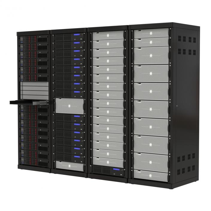 Generic Server Racks Set 3D model