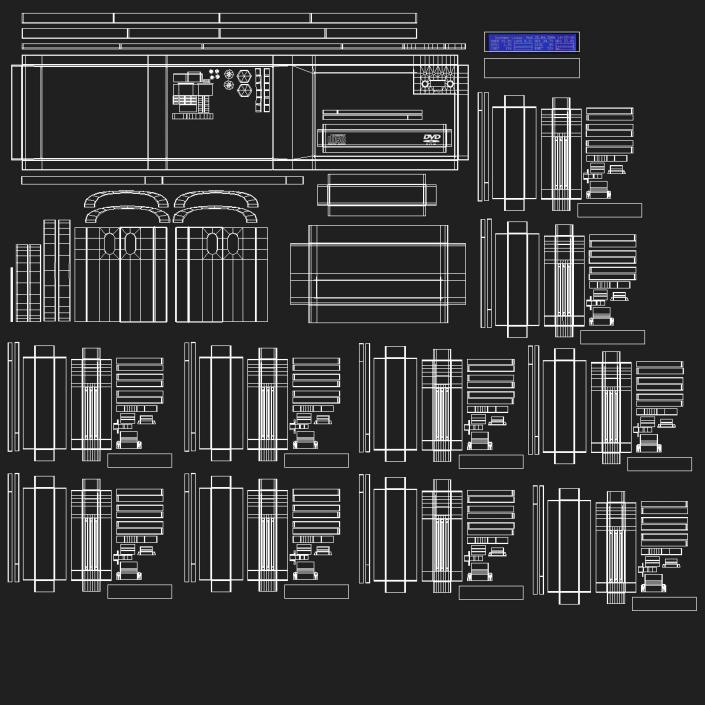 Generic Server Racks Set 3D model