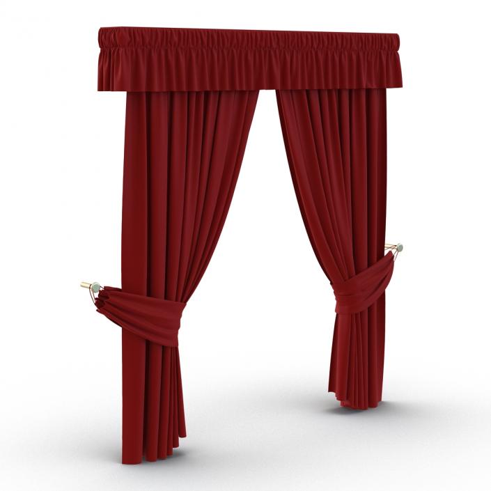 3D Curtain 4 Red model